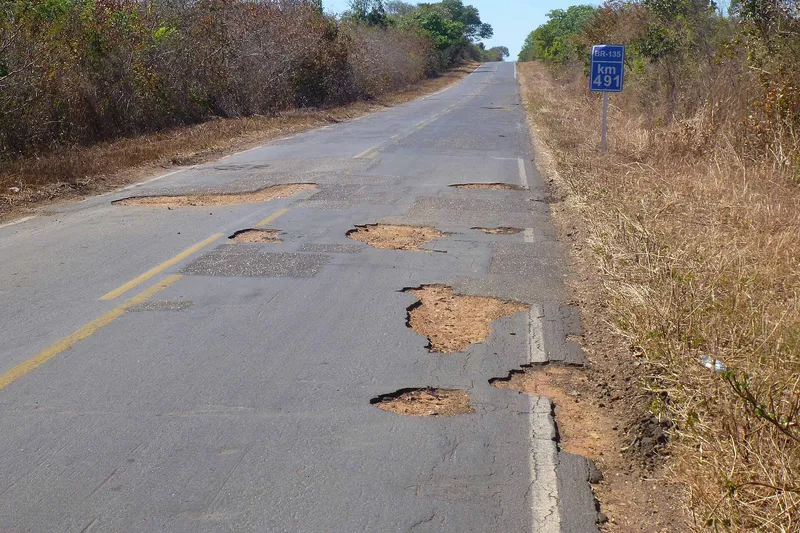 Foto de arquivo de 2012: trecho da BR-135 no Piauí; a imagem não comprova cobertura de telefonia móvel